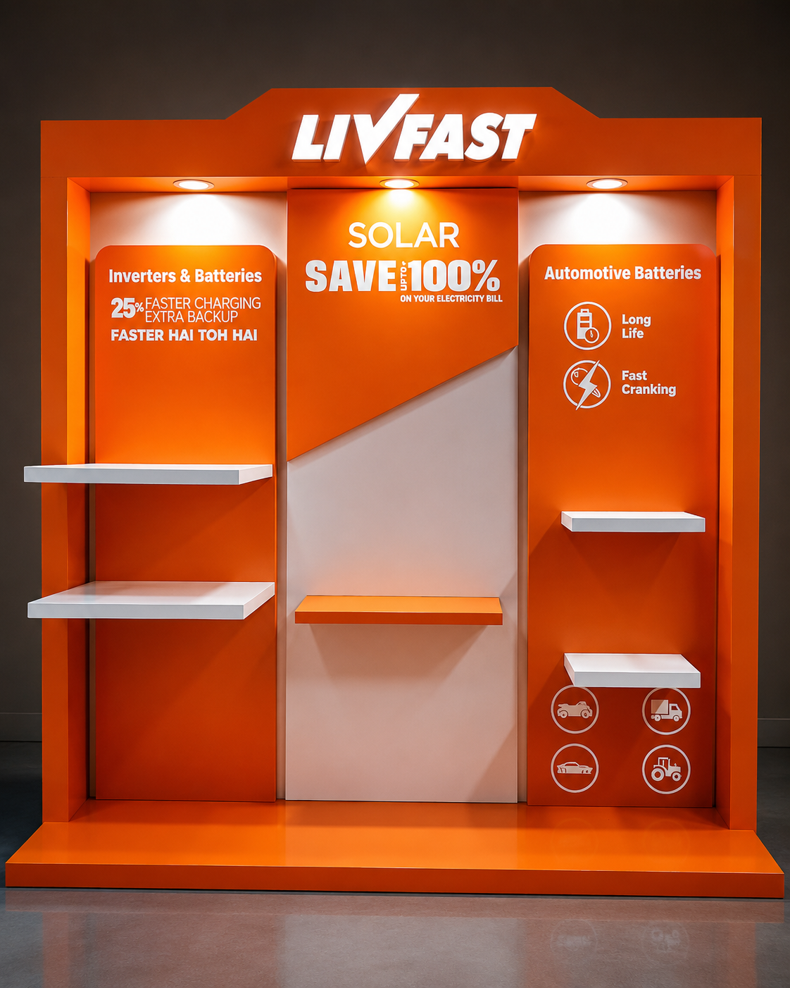 LIVFAST Retail Display Unit & Brand Experience Zone