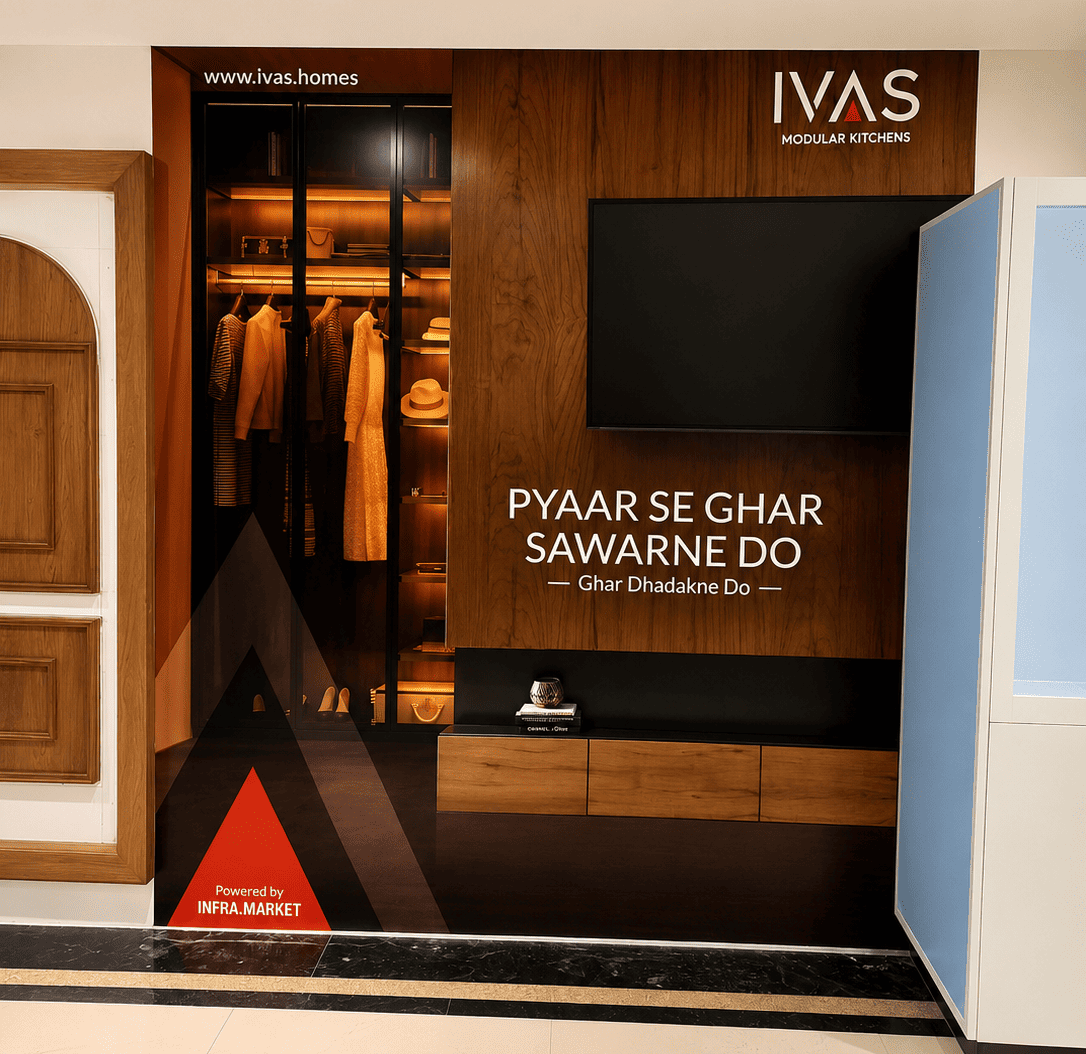 IVAS Modular Kitchens Showroom Branding & Feature Wall